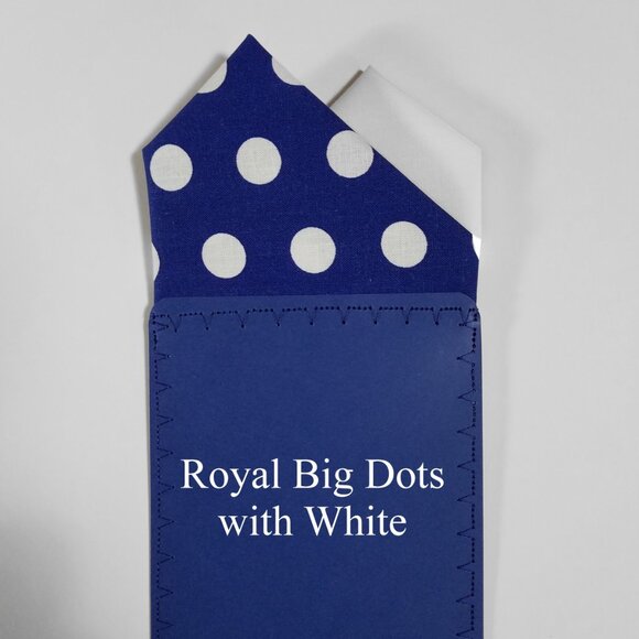 NEW - Contrasting Color 100% Cotton Pre-Folded Pocket Square Handkerchief Insert - Picture 3 of 7